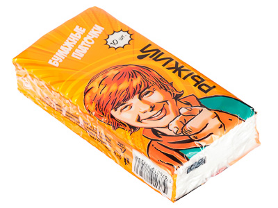 Платочки бумажные BY Рыжий двухслойные (10шт/уп) - фото в Миди Лтд Изображение товара Платочки бумажные BY Рыжий двухслойные (10шт/уп) в Миди Лтд