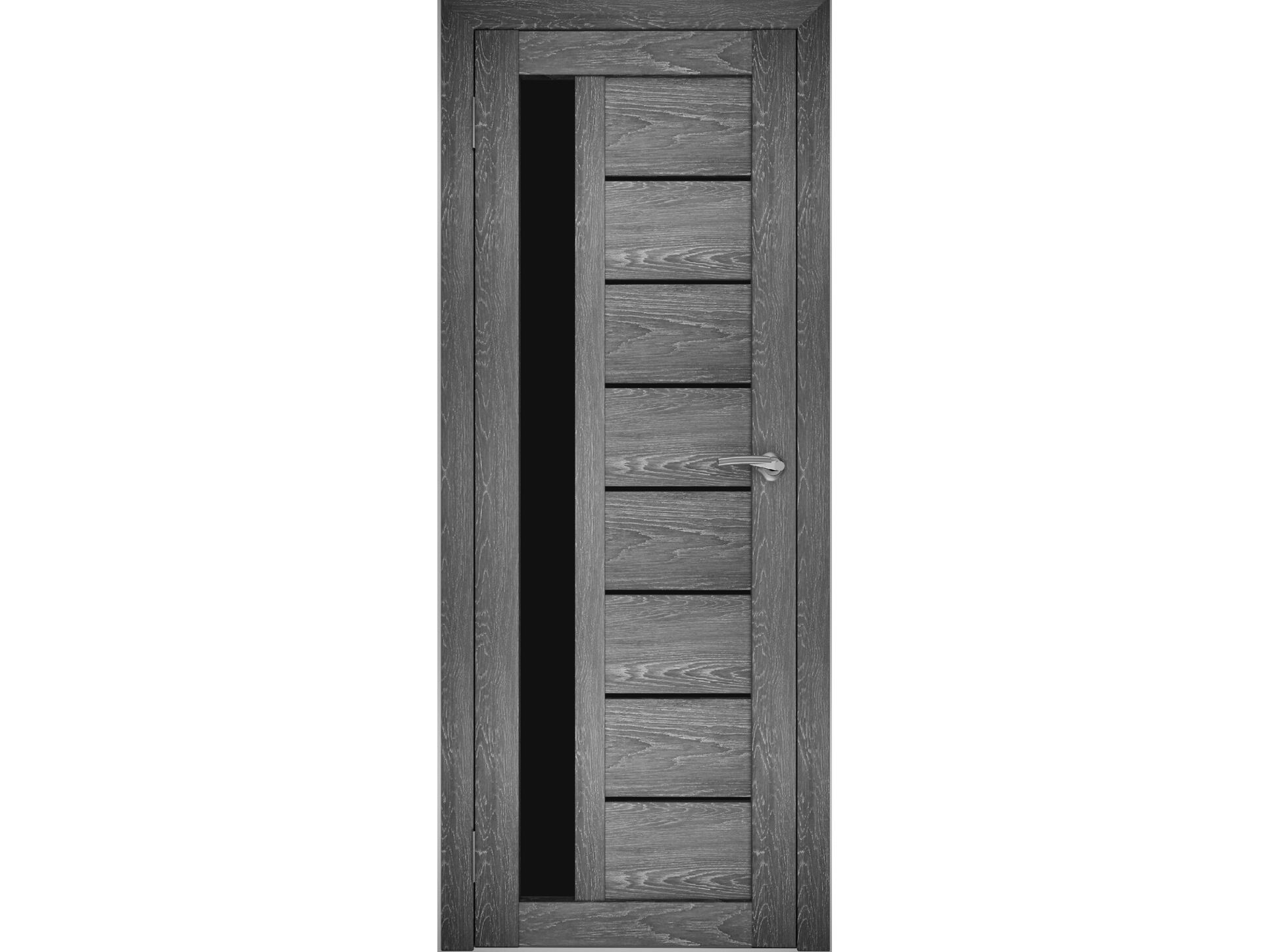 Полотно дверное ПО стекло черное экошпон Лига19 дуб шале графит 700 - фото в Миди Лтд Изображение товара Полотно дверное ПО стекло черное экошпон Лига19 дуб шале графит 700 в Миди Лтд