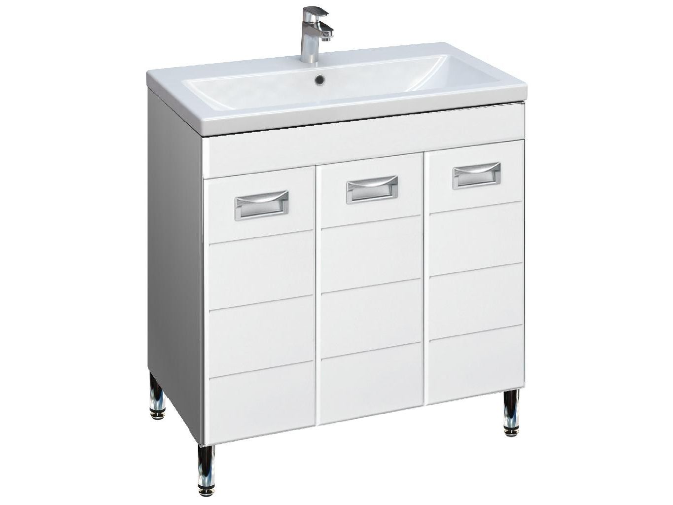 Изображение товара Тумба для ванной "Лацио" 80 белый с умывальником NATURE 80 в Миди Лтд