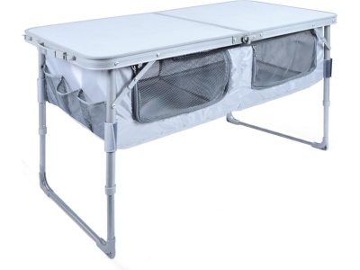 Стол складной туристический с полкой NIKA 1020x500х445 металлик - фото в Миди Лтд Изображение товара Стол складной туристический с полкой NIKA 1020x500х445 металлик в Миди Лтд