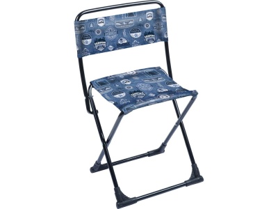Стул складной походный со спинкой NIKA 385x350x650 джинс - фото в Миди Лтд Изображение товара Стул складной походный со спинкой NIKA 385x350x650 джинс в Миди Лтд