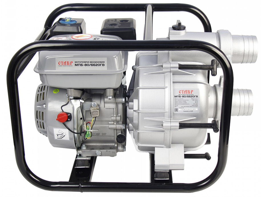 Мотопомпа бензиновая МПБ-80/6620ГВ 6620Вт9лс центробежная - фото в Миди Лтд Изображение товара Мотопомпа бензиновая МПБ-80/6620ГВ 6620Вт9лс центробежная в Миди Лтд