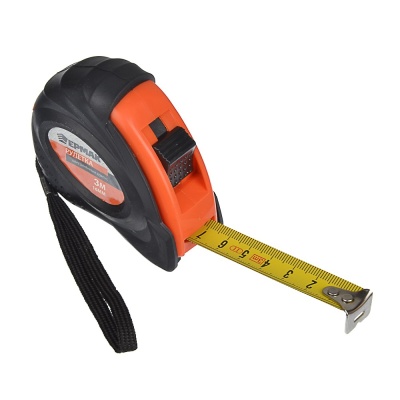 Рулетка  3м*16мм ЕРМАК с обрезиненным корпусом 0,13кг (120шт/кор) - фото в Миди Лтд Изображение товара Рулетка  3м*16мм ЕРМАК с обрезиненным корпусом 0,13кг (120шт/кор) в Миди Лтд