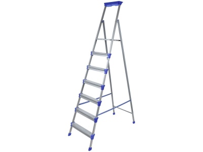 Стремянка металлическая NIKA 7 ступеней высота до рабочей площ 151см 10,1кг - фото в Миди Лтд Изображение товара Стремянка металлическая NIKA 7 ступеней высота до рабочей площ 151см 10,1кг в Миди Лтд