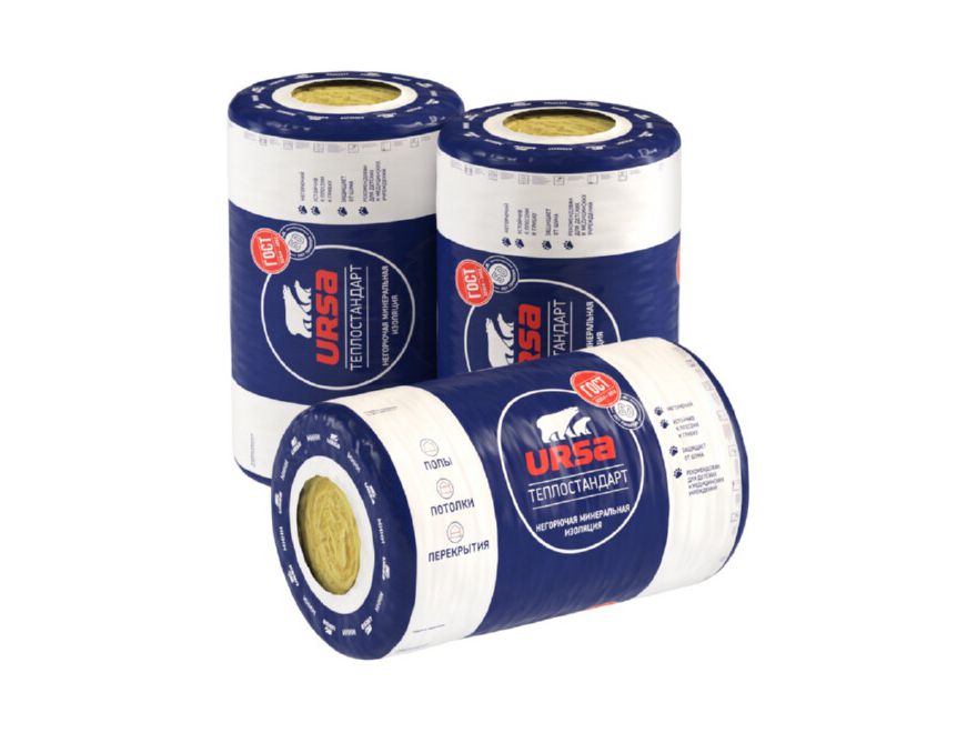 УРСА Теплостандарт Мини 2-6560-610-50 (8м2/0,4м3) (уп2шт/пал60шт) 9-11кг/м3 - фото в Миди Лтд Изображение товара УРСА Теплостандарт Мини 2-6560-610-50 (8м2/0,4м3) (уп2шт/пал60шт) 9-11кг/м3 в Миди Лтд