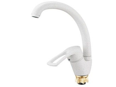 Смеситель для кухни YUB4-A-KW ZEGOR белый - фото в Миди Лтд Изображение товара Смеситель для кухни YUB4-A-KW ZEGOR белый в Миди Лтд