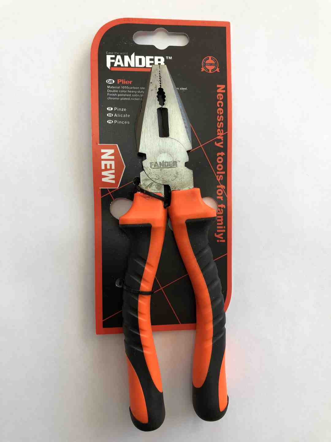Изображение товара Пассатижи 200мм FANDER комбинированная ручка подвесные (12шт/уп) в Миди Лтд