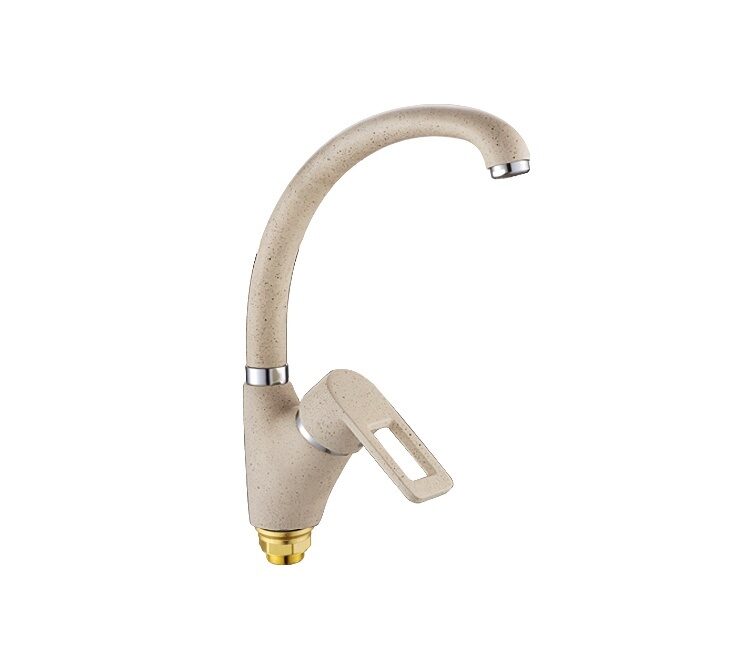 Смеситель для кухни высокий излив 40мм гайка песочный ХХХ - фото в Миди Лтд Изображение товара Смеситель для кухни высокий излив 40мм гайка песочный ХХХ в Миди Лтд