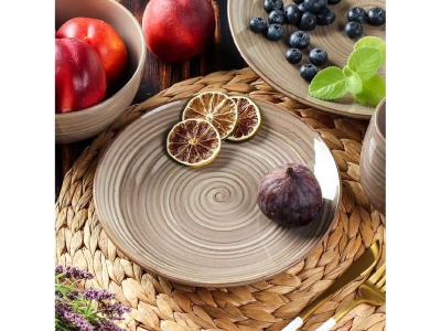 Изображение товара Тарелка десертная керамика круглая 21см Daniks Verde бежевый (4шт/уп) Х в Миди Лтд