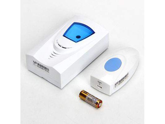 Звонок беспроводной 32 мелодии с водонепрониц кнопкой 12V/23A (60шт/кор) - фото в Миди Лтд Изображение товара Звонок беспроводной 32 мелодии с водонепрониц кнопкой 12V/23A (60шт/кор) в Миди Лтд