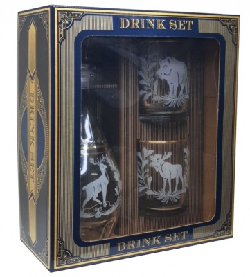 Подарочный набор Трофейная охота 3пр (Графин+стакан 2шт) (4шт/уп) - фото в Миди Лтд Изображение товара Подарочный набор Трофейная охота 3пр (Графин+стакан 2шт) (4шт/уп) в Миди Лтд