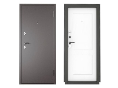Изображение товара Дверь металлическая 960 левая 75мм ТИТАН-2050 2Ф Арктик букле графит в Миди Лтд