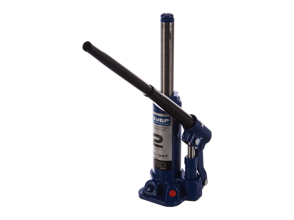Изображение товара Домкрат гидравлический бутылочный 2т высота подъема 180-347мм в кейсе ЗУБР (6шт/кор) Х в Миди Лтд