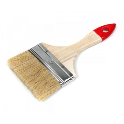 Кисть плоская 4 Белый 240 (12шт/уп) - фото в Миди Лтд Изображение товара Кисть плоская 4 Белый 240 (12шт/уп) в Миди Лтд