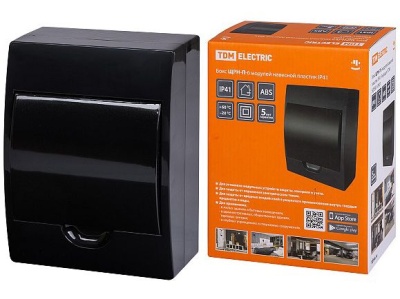 Бокс ЩРН-П-6 модулей навесной пластик антрацит IP41 TDM - фото в Миди Лтд Изображение товара Бокс ЩРН-П-6 модулей навесной пластик антрацит IP41 TDM в Миди Лтд