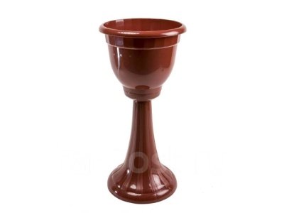 Кашпо на высокой стойке 15,0л терракот (10шт/уп) - фото в Миди Лтд Изображение товара Кашпо на высокой стойке 15,0л терракот (10шт/уп) в Миди Лтд