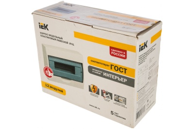 Бокс ЩРН-П-12 модулей навесной пластик IP41 GENERICA ИЭК - фото в Миди Лтд Изображение товара Бокс ЩРН-П-12 модулей навесной пластик IP41 GENERICA ИЭК в Миди Лтд