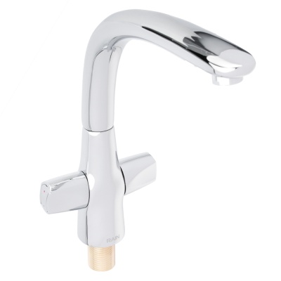 Смеситель для кухни высокий излив гайка латунь кран-буксы 1/2 RAIN Фианит - фото в Миди Лтд Изображение товара Смеситель для кухни высокий излив гайка латунь кран-буксы 1/2 RAIN Фианит в Миди Лтд