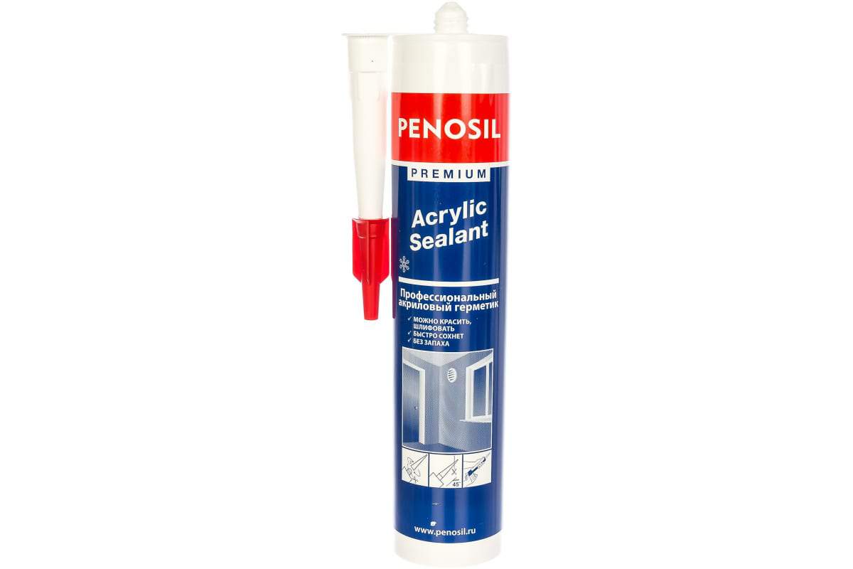 Герметик акриловый PENOSIL Premium Sealant белый 280мл (12шт/уп) - фото в Миди Лтд Изображение товара Герметик акриловый PENOSIL Premium Sealant белый 280мл (12шт/уп) в Миди Лтд
