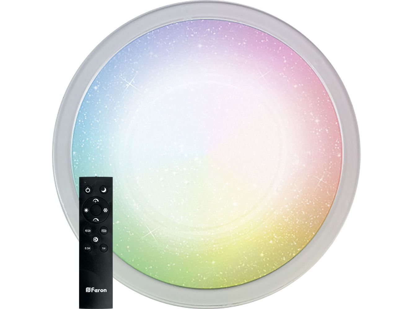 Светильник светодиодный Feron AL5700 RGB с пультом ДУ 70Вт 3000-6500К 5600лм 490*85мм - фото в Миди Лтд Изображение товара Светильник светодиодный Feron AL5700 RGB с пультом ДУ 70Вт 3000-6500К 5600лм 490*85мм в Миди Лтд