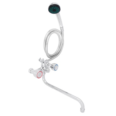 Смеситель для ванны СоюхКран с душем круглый излив 30см керам.кран-буксы 1/2 хром цинк SK08-S237 - фото в Миди Лтд Изображение товара Смеситель для ванны СоюхКран с душем круглый излив 30см керам.кран-буксы 1/2 хром цинк SK08-S237 в Миди Лтд