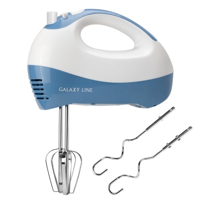 Миксер GALAXY LINE GL 2224 400Вт 5 скоростей+Турбо 2шт насадка-венчик 2шт насадка для теста - фото в Миди Лтд Изображение товара Миксер GALAXY LINE GL 2224 400Вт 5 скоростей+Турбо 2шт насадка-венчик 2шт насадка для теста в Миди Лтд