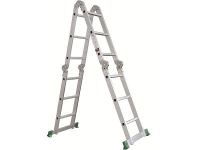 Лестница алюминиевая-трансформер 2*7 - фото в Миди Лтд Изображение товара Лестница алюминиевая-трансформер 2*7 в Миди Лтд