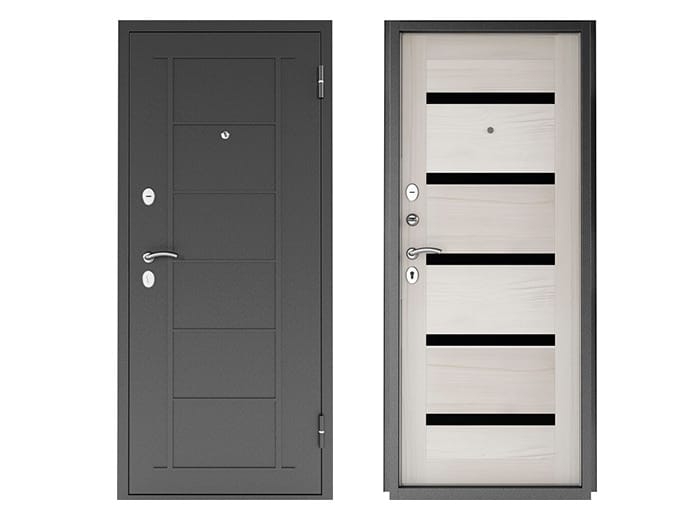 Дверь металлическая 960 правая 75мм ТИТАН-2050 5С Беленый дуб букле графит - фото в Миди Лтд Изображение товара Дверь металлическая 960 правая 75мм ТИТАН-2050 5С Беленый дуб букле графит в Миди Лтд