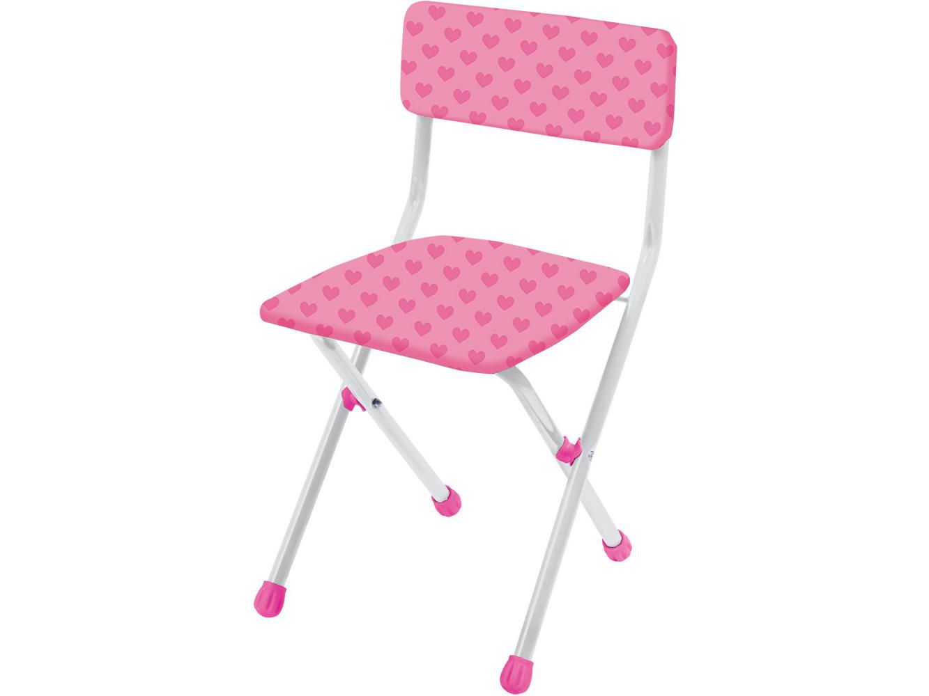 Изображение товара Стул детский NIKA Сердечки на розовом в Миди Лтд