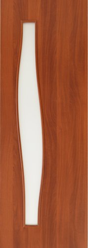 Изображение товара Полотно дверное ПО со стекл Волна ламинированное итальянский орех 700 в Миди Лтд