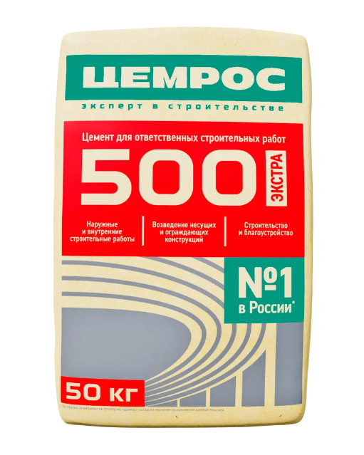 Цемент Евроцемент "ЦЕМРОС" М500 ЦЕМ I 42.5 Б  50кг EXTRA г.Ульяновск (40шт/пал) - фото в Миди Лтд Изображение товара Цемент Евроцемент "ЦЕМРОС" М500 ЦЕМ I 42.5 Б  50кг EXTRA г.Ульяновск (40шт/пал) в Миди Лтд