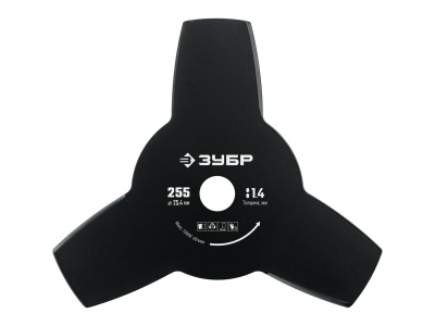 Нож для триммера ЗУБР НТ-3 255мм 3Т - фото в Миди Лтд Изображение товара Нож для триммера ЗУБР НТ-3 255мм 3Т в Миди Лтд