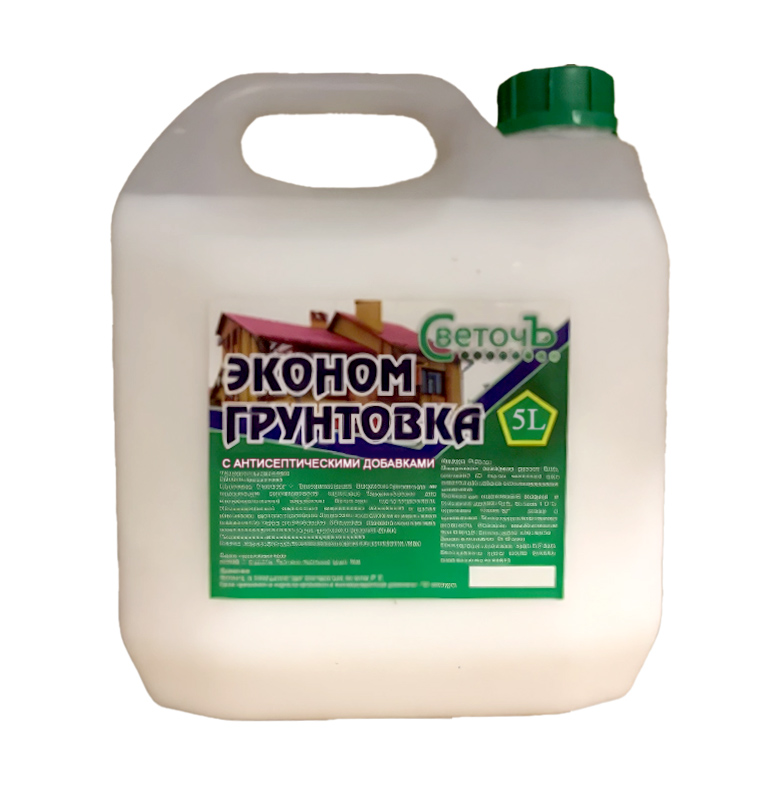 Изображение товара Грунт акриловый СВЕТОЧЪ ЭКОНОМ 5л (72шт/пал) в Миди Лтд