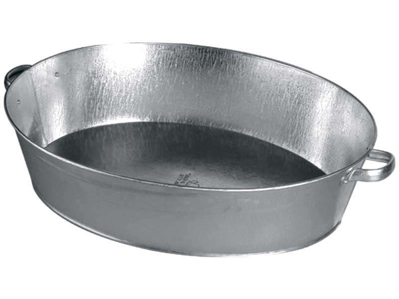 Изображение товара Таз оцинкованный овальный 27л (5шт/уп) в Миди Лтд