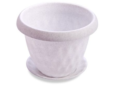 Изображение товара Горшок для растений РОЗЕТТА с поддоном d400мм 21л мрамор (4шт/уп) в Миди Лтд