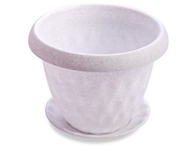 Горшок для растений РОЗЕТТА с поддоном d400мм 21л мрамор (4шт/уп) - фото в Миди Лтд Изображение товара Горшок для растений РОЗЕТТА с поддоном d400мм 21л мрамор (4шт/уп) в Миди Лтд