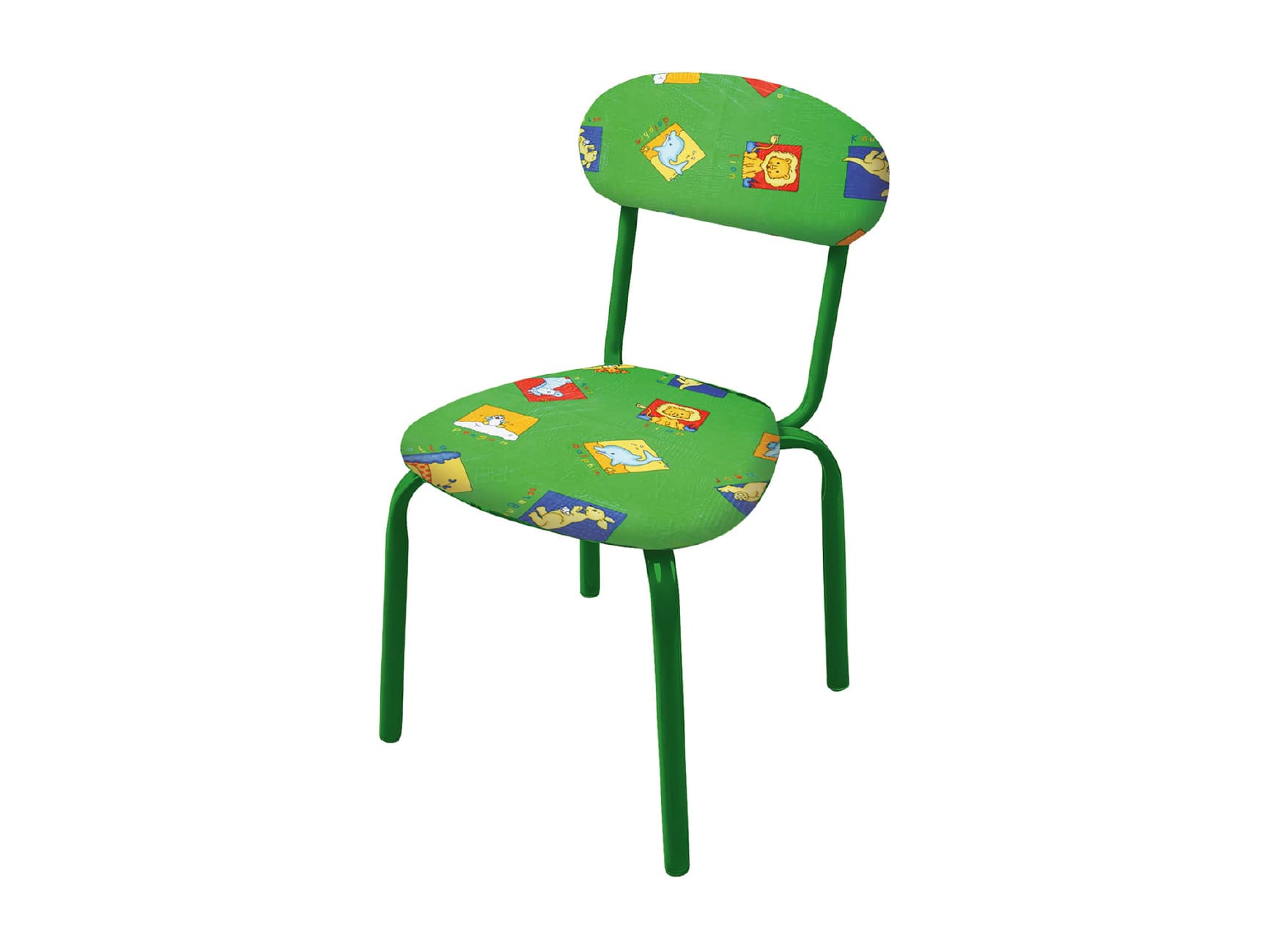 Стул детский NIKA зверята на зеленом СТУ5/3 - фото в Миди Лтд Изображение товара Стул детский NIKA зверята на зеленом СТУ5/3 в Миди Лтд