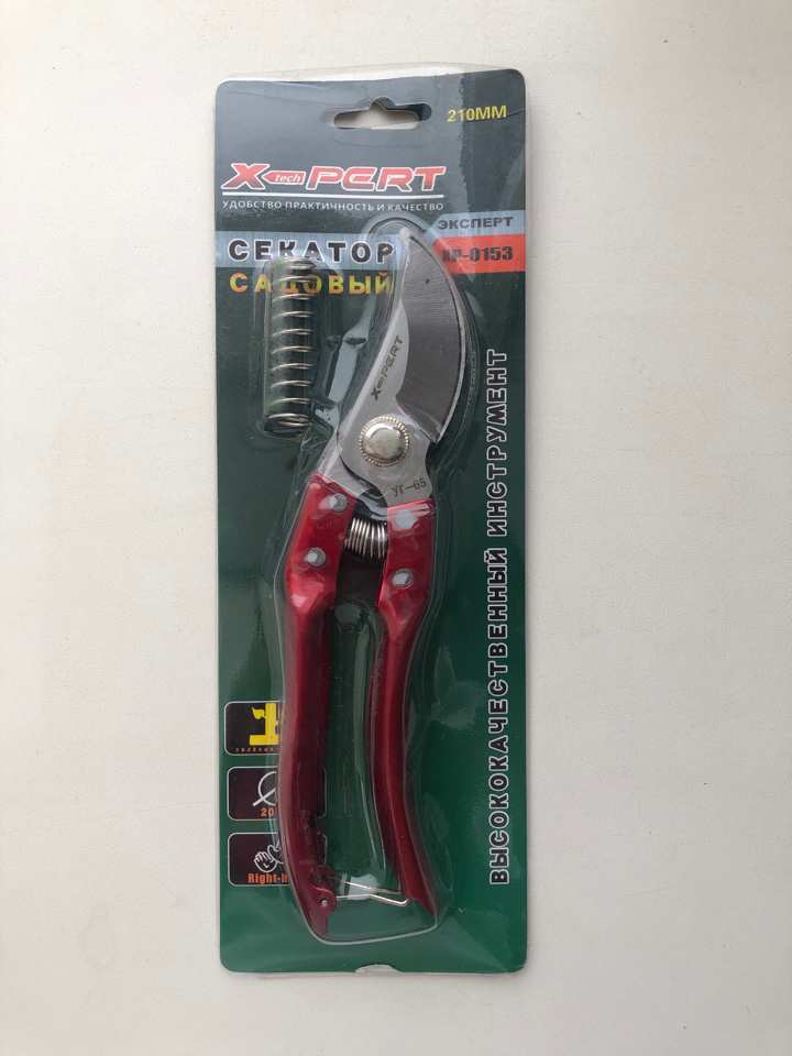 Изображение товара Секатор садовый XPERT 210мм Металлические ручки Красное золото (72шт/уп) в Миди Лтд