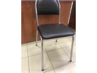 Изображение товара Стул "Форма" Каркас хром, Кожзам коричневый в Миди Лтд