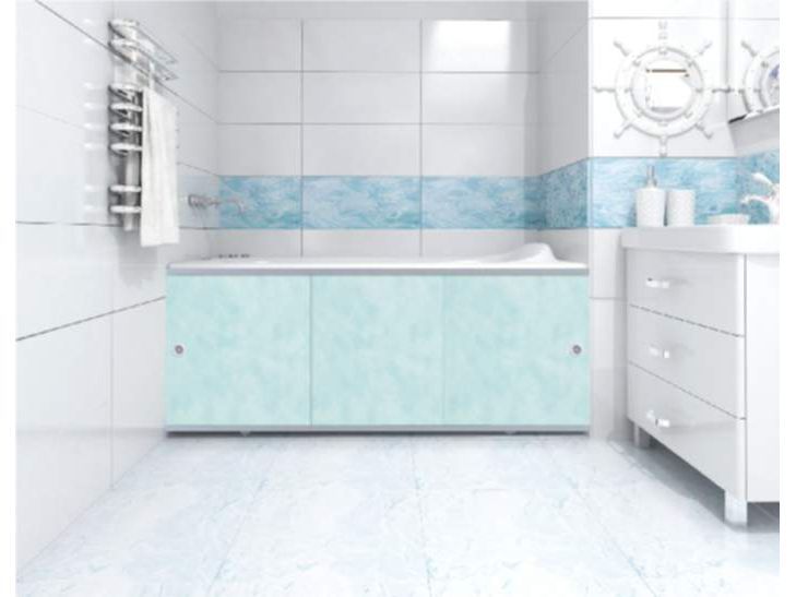 Изображение товара Экран под ванну 1,48м Премиум А облака голубые в Миди Лтд