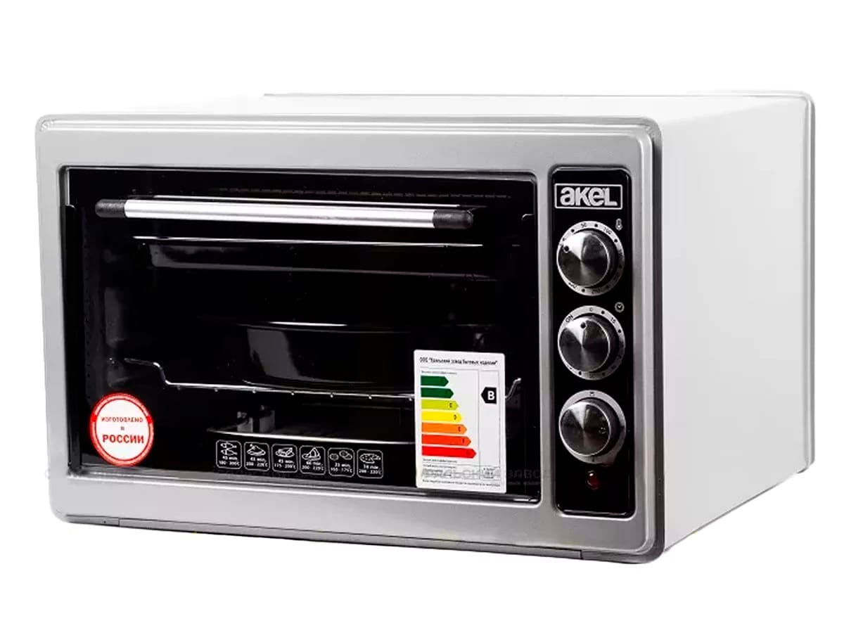 Духовка электрическая AKEL AF-740 36л 2 противня таймер терморегулятор гриль черная УЗБИ  - фото в Миди Лтд Изображение товара Духовка электрическая AKEL AF-740 36л 2 противня таймер терморегулятор гриль черная УЗБИ  в Миди Лтд