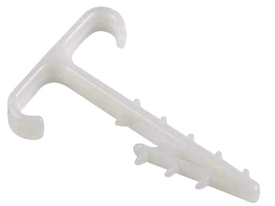 Изображение товара Дюбель-хомут 2х12мм (скоба) Т-образный для плоских кабелей (100шт/уп) 9977628 в Миди Лтд