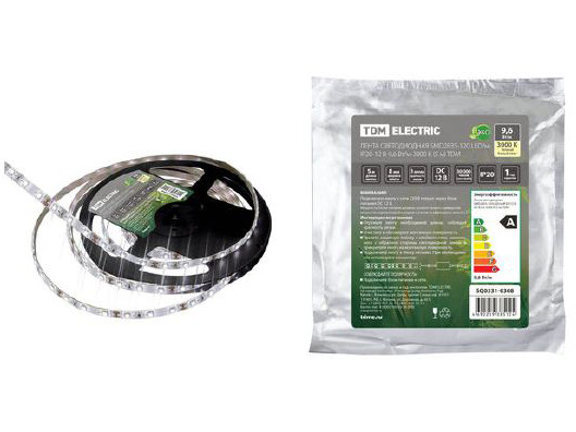 Лента светодиодная SMD2835 120LED/м IP20 12B 9,6Вт/м 3000К 5м TDM - фото в Миди Лтд Изображение товара Лента светодиодная SMD2835 120LED/м IP20 12B 9,6Вт/м 3000К 5м TDM в Миди Лтд