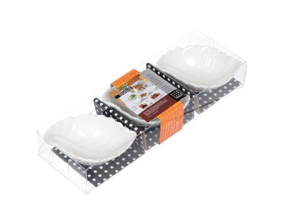 Салатник керамика овальный 3шт 9,5*7*3см Daniks Листики (96шт/уп) - фото в Миди Лтд Изображение товара Салатник керамика овальный 3шт 9,5*7*3см Daniks Листики (96шт/уп) в Миди Лтд