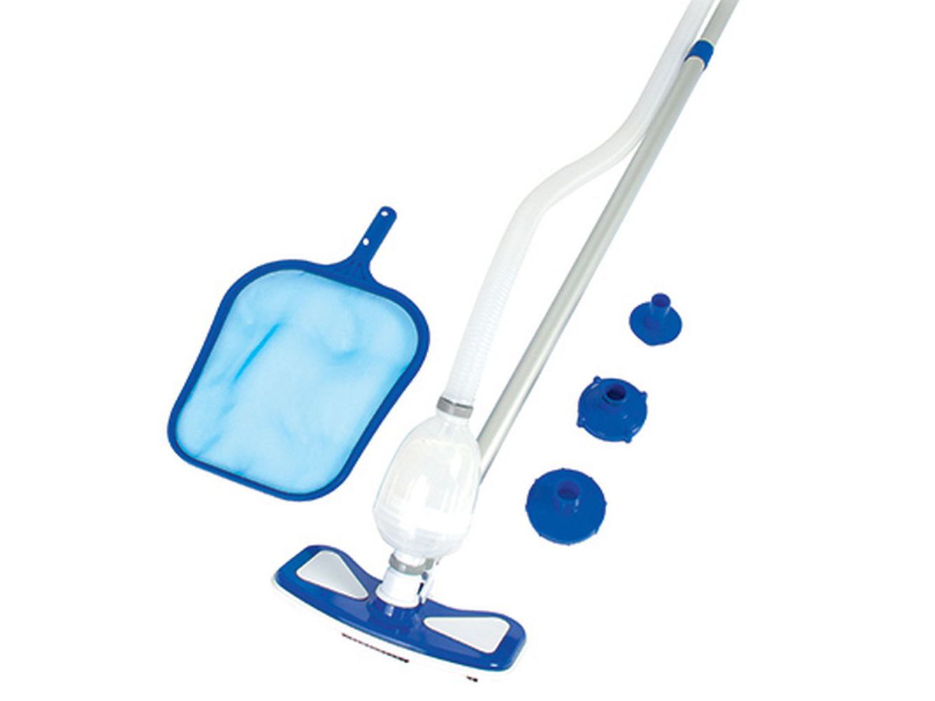 Комплект для чистки бассейна сачек и щетка (ручка 279см) BESTWAY 58234 (4шт/кор) - фото в Миди Лтд Изображение товара Комплект для чистки бассейна сачек и щетка (ручка 279см) BESTWAY 58234 (4шт/кор) в Миди Лтд