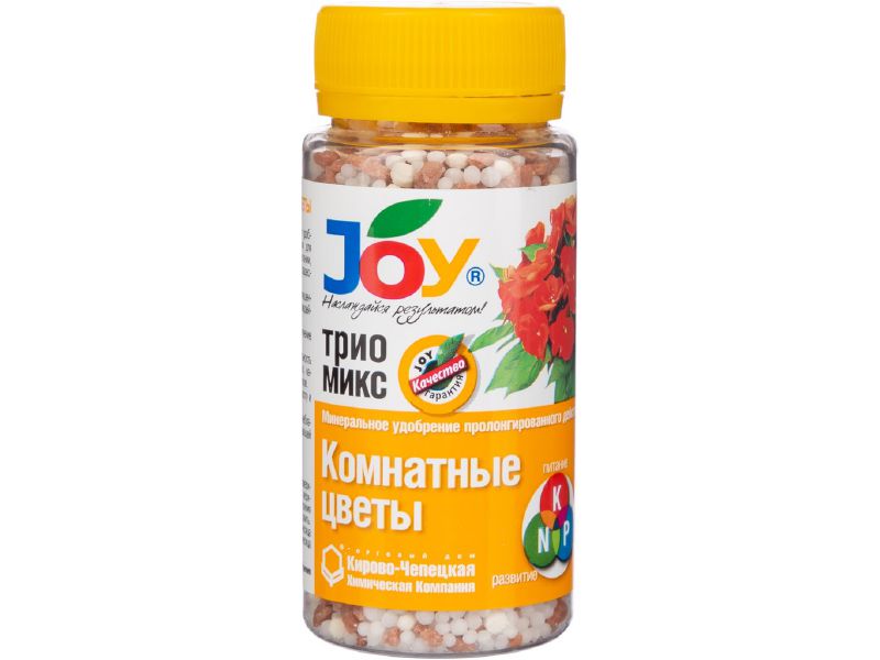Удобрение Трио Микс JOY Комнатные цветы 100г (64шт/уп) - фото в Миди Лтд Изображение товара Удобрение Трио Микс JOY Комнатные цветы 100г (64шт/уп) в Миди Лтд