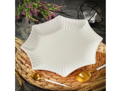 Блюдо керамика фигурное белое 30см Daniks Грейс (25шт/уп) Х - фото в Миди Лтд Изображение товара Блюдо керамика фигурное белое 30см Daniks Грейс (25шт/уп) Х в Миди Лтд