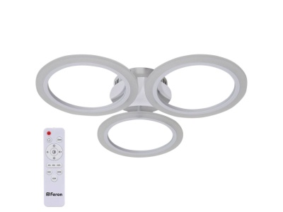 Светильник светодиодный Feron AL5930 Flow с пультом ДУ 72Вт 3000-6500К 4200лм IP20 - фото в Миди Лтд Изображение товара Светильник светодиодный Feron AL5930 Flow с пультом ДУ 72Вт 3000-6500К 4200лм IP20 в Миди Лтд