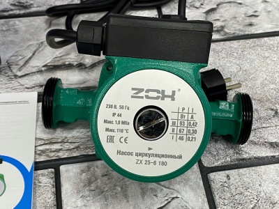 Изображение товара Насос циркуляционный ZOX ZX 25/6 180 с гайками в Миди Лтд