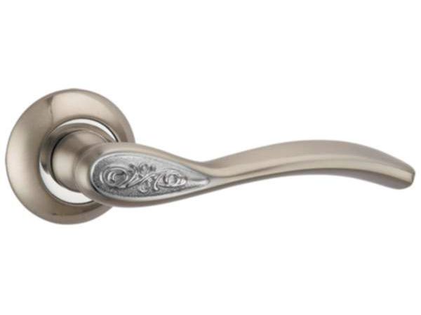 Ручки дверные RUMBA TL  SN/CP-3 матовый никель/хром - фото в Миди Лтд Изображение товара Ручки дверные RUMBA TL  SN/CP-3 матовый никель/хром в Миди Лтд